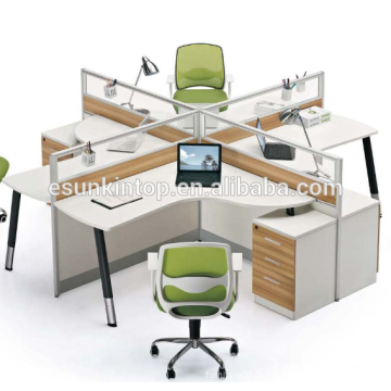 Heat moderne bureau de travail en bois blanc et tapisserie d&#39;ameublement en teck, fournisseur de mobilier professionnel (JO-7001)